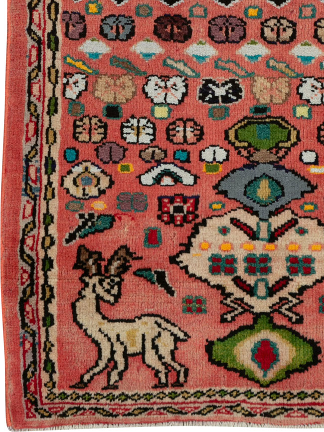 Vintage Persian Mahal Rug, No.25964 - Staging