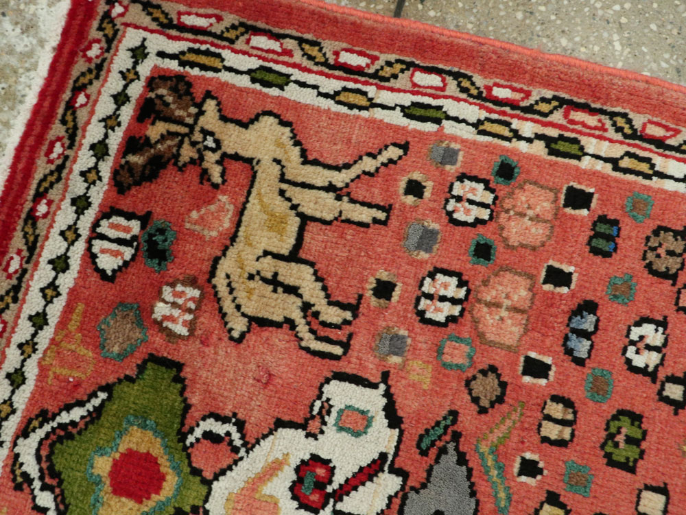 Vintage Persian Mahal Rug, No.25964 - Staging