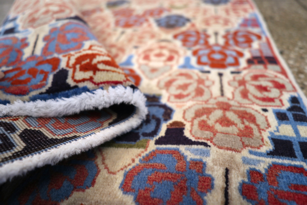 Vintage Persian Tabriz Rug, No.25972 - Staging