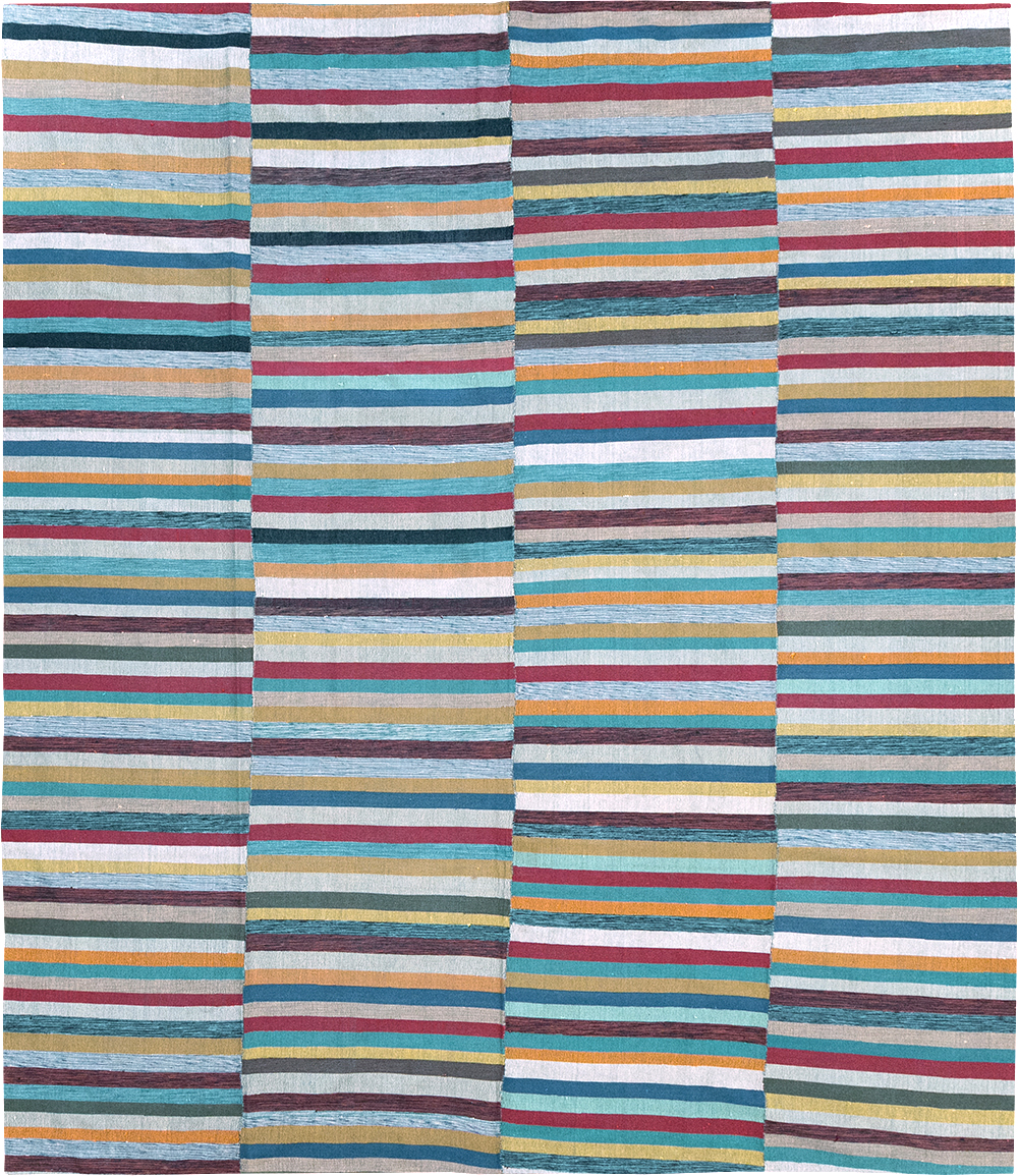 Modern Turkish Flatweave Kilim, No.25994 - Staging
