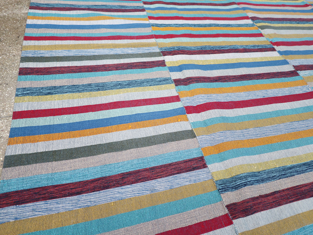 Modern Turkish Flatweave Kilim, No.25994 - Staging