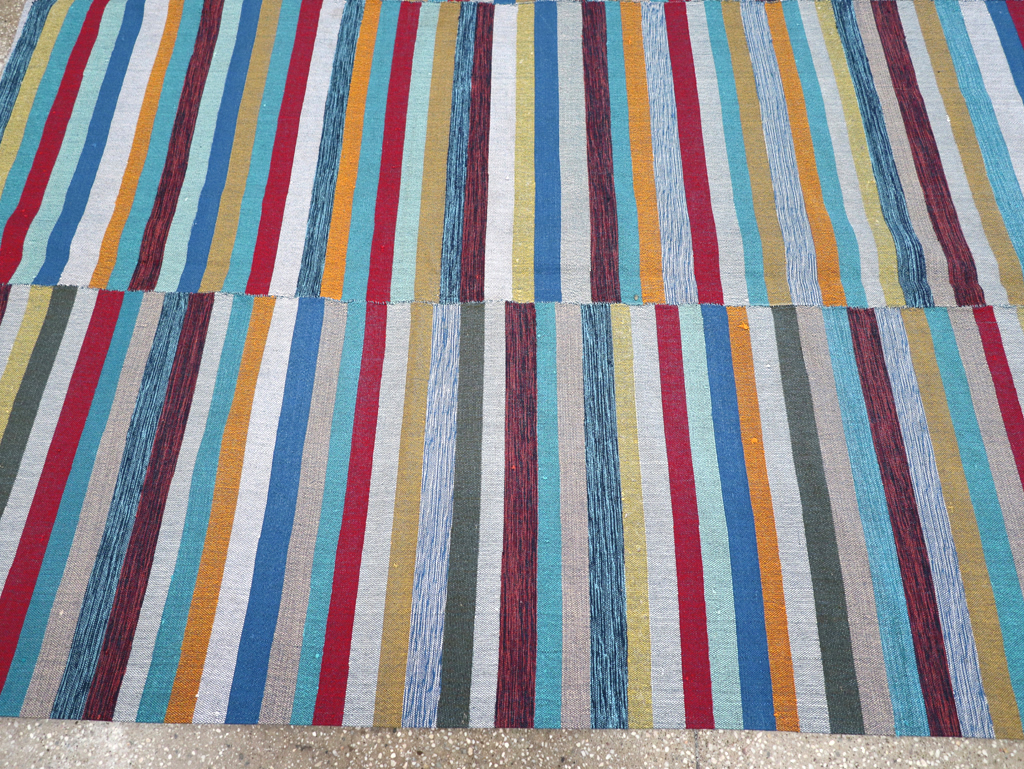 Modern Turkish Flatweave Kilim, No.25994 - Staging