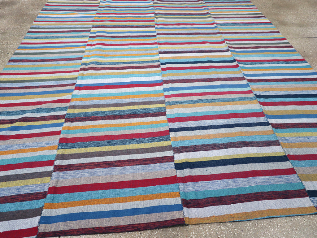 Modern Turkish Flatweave Kilim, No.25994 - Staging