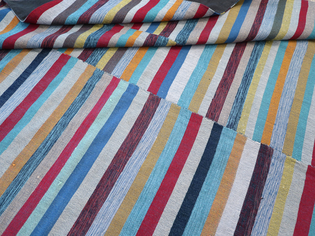 Modern Turkish Flatweave Kilim, No.25994 - Staging
