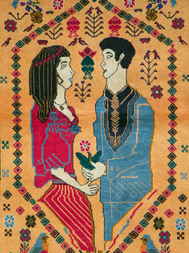 Vintage Persian Baluch Rug, No.26001 - Staging