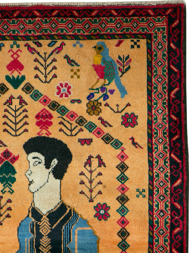 Vintage Persian Baluch Rug, No.26001 - Staging