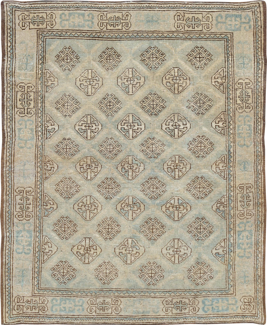 Vintage Persian Kurd Square Accent Rug, No.26008 - Staging