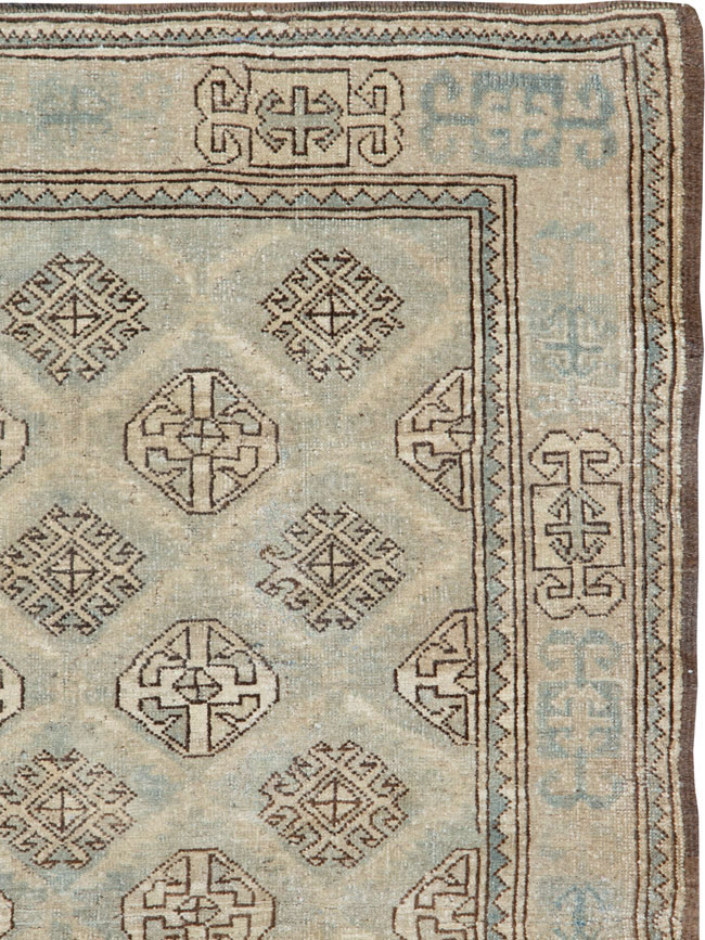 Vintage Persian Kurd Square Accent Rug, No.26008 - Staging