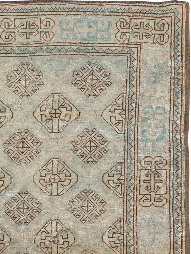 Vintage Persian Kurd Square Accent Rug, No.26008 - Staging