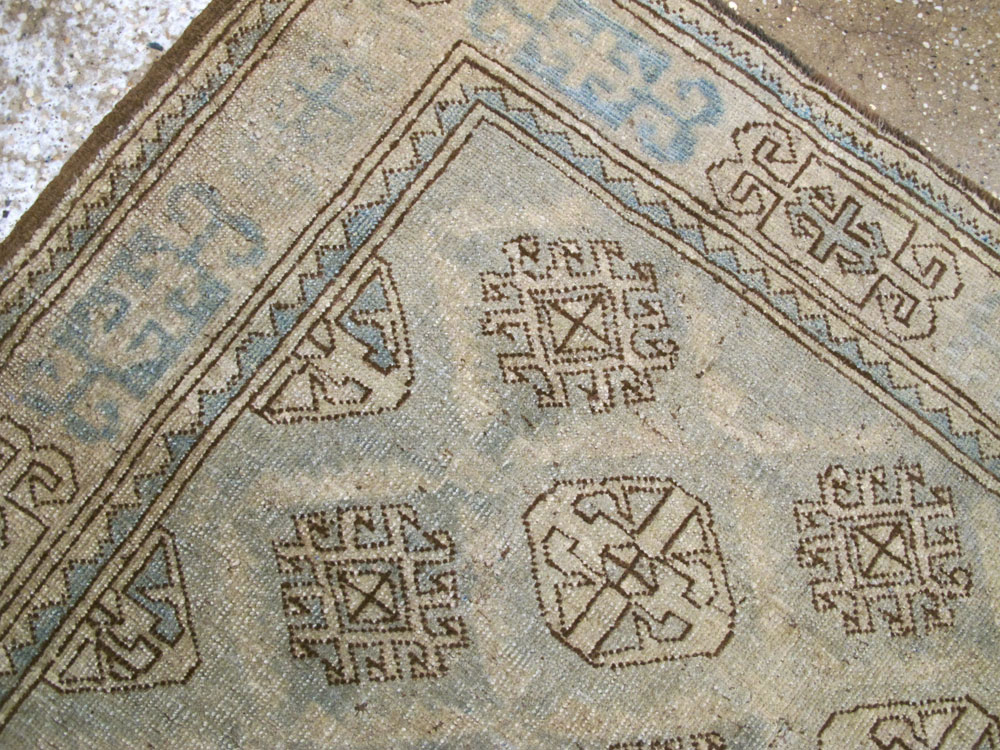 Vintage Persian Kurd Square Accent Rug, No.26008 - Staging