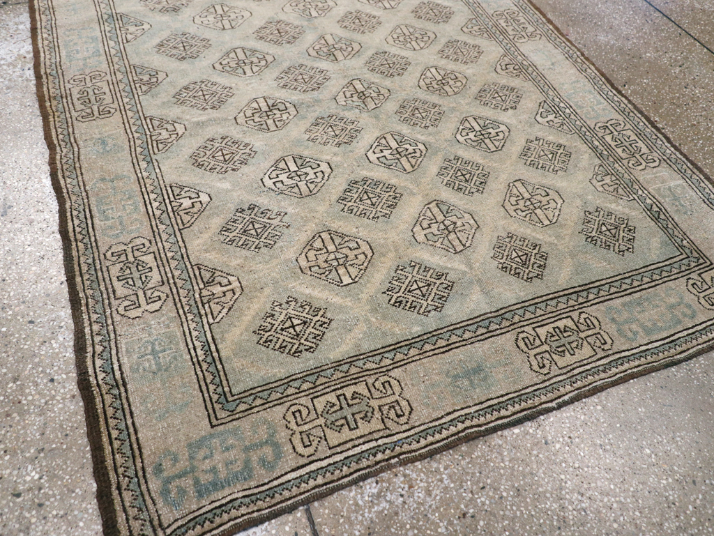 Vintage Persian Kurd Square Accent Rug, No.26008 - Staging