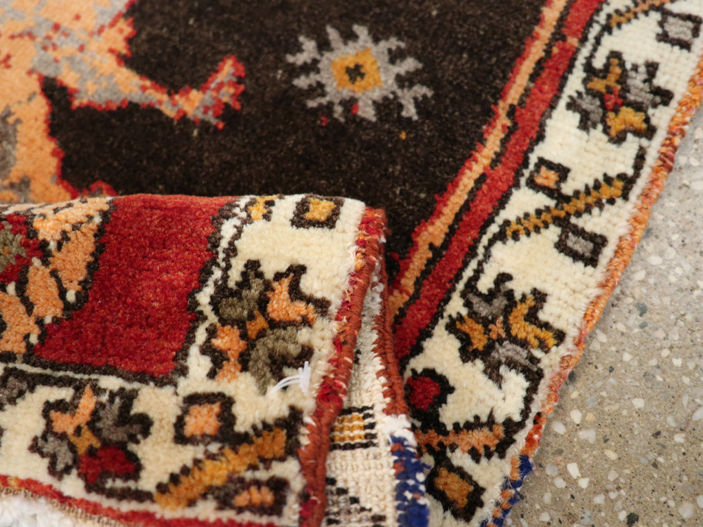 Vintage Turkish Anatolian Pictorial Throw Rug, No.26011 - Staging