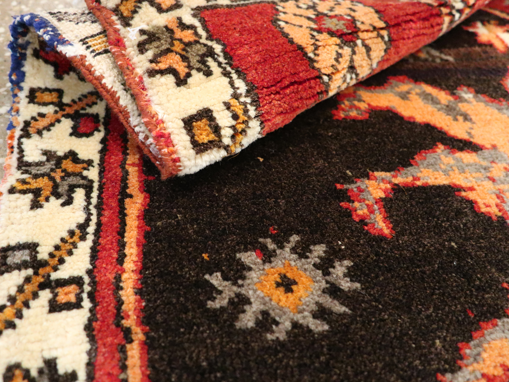 Vintage Turkish Anatolian Pictorial Throw Rug, No.26011 - Staging