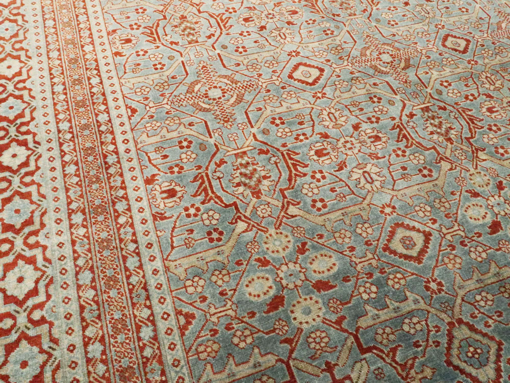 Antique Persian Tabriz Large Carpet, No.26013 - Staging