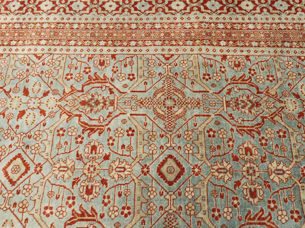 Antique Persian Tabriz Large Carpet, No.26013 - Staging