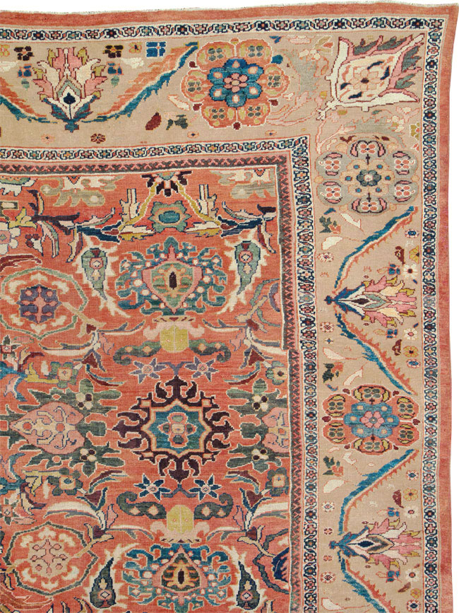 Antique Persian Sultanabad Carpet, No.26014 - Staging