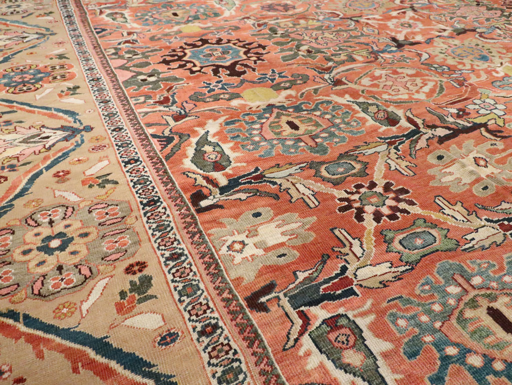 Antique Persian Sultanabad Carpet, No.26014 - Staging