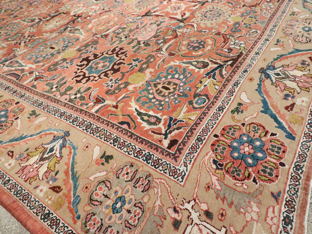 Antique Persian Sultanabad Carpet, No.26014 - Staging