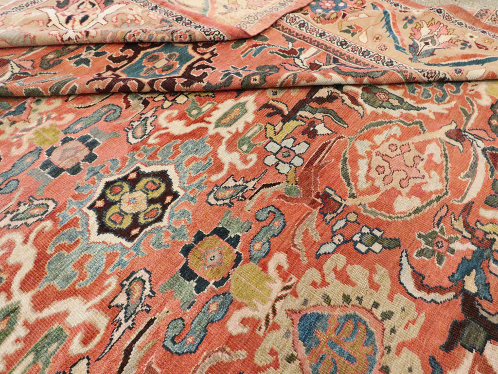 Antique Persian Sultanabad Carpet, No.26014 - Staging