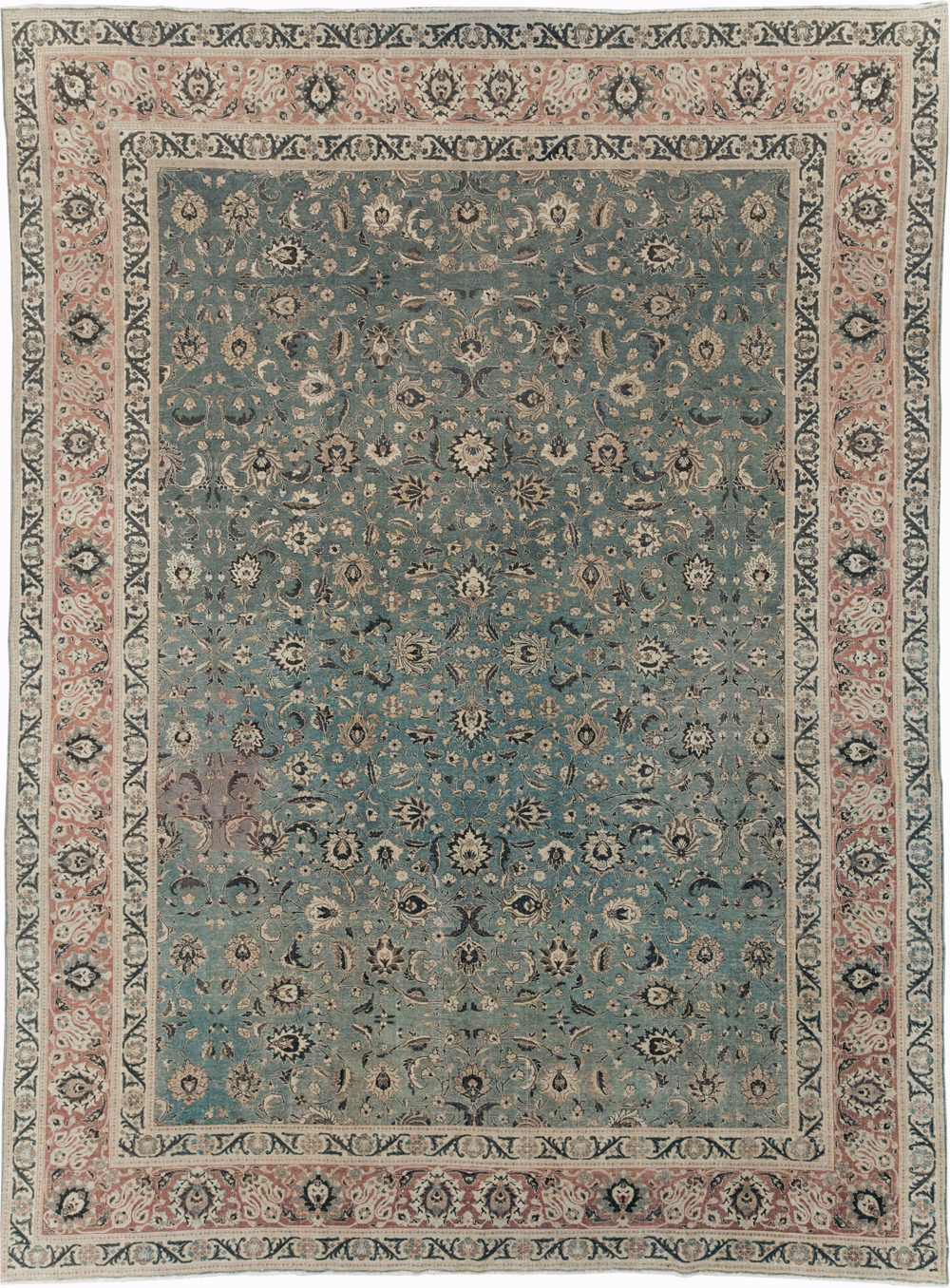 Antique Persian Tabriz Carpet, No.26015 - Staging
