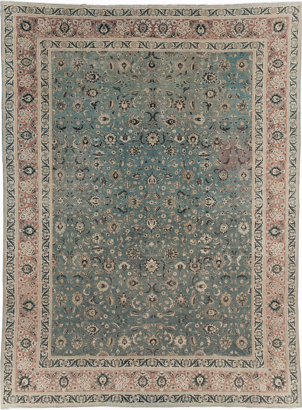 Antique Persian Tabriz Carpet, No.26015 - Staging
