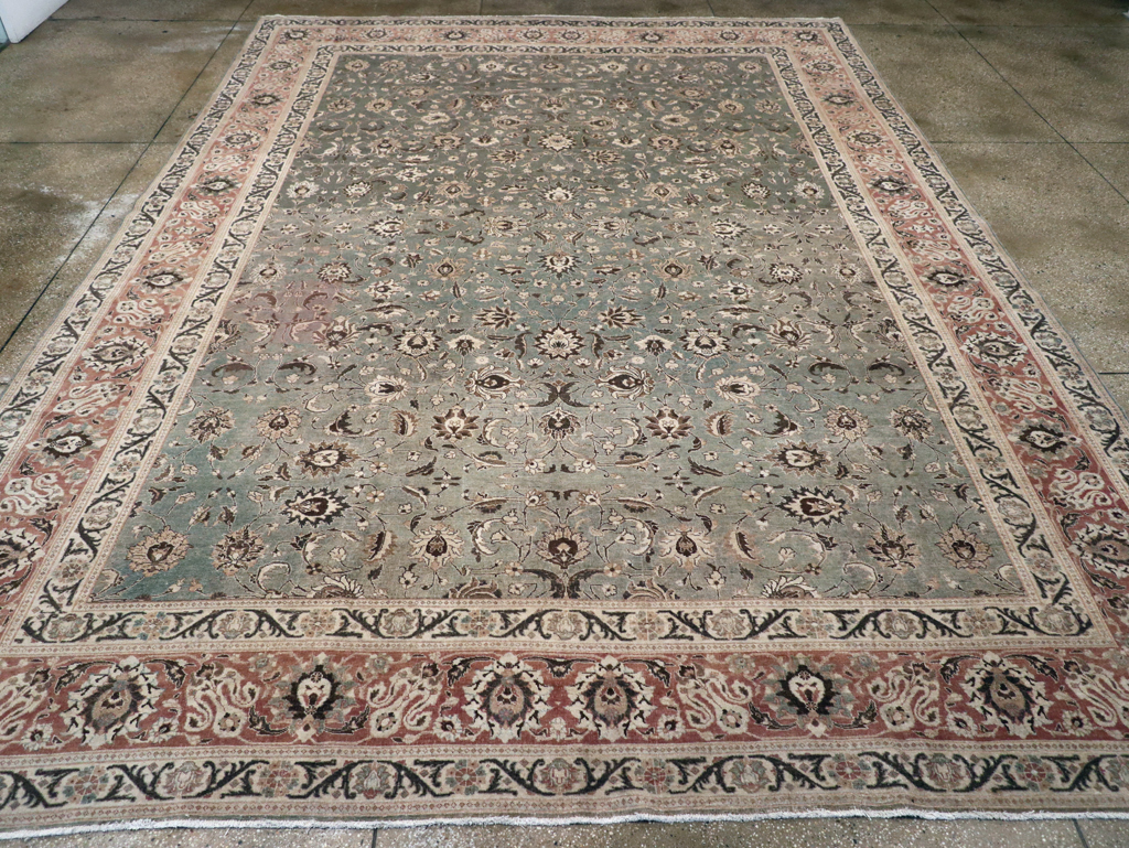 Antique Persian Tabriz Carpet, No.26015 - Staging