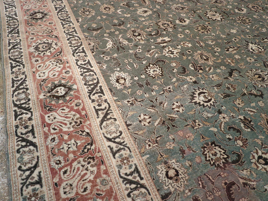 Antique Persian Tabriz Carpet, No.26015 - Staging