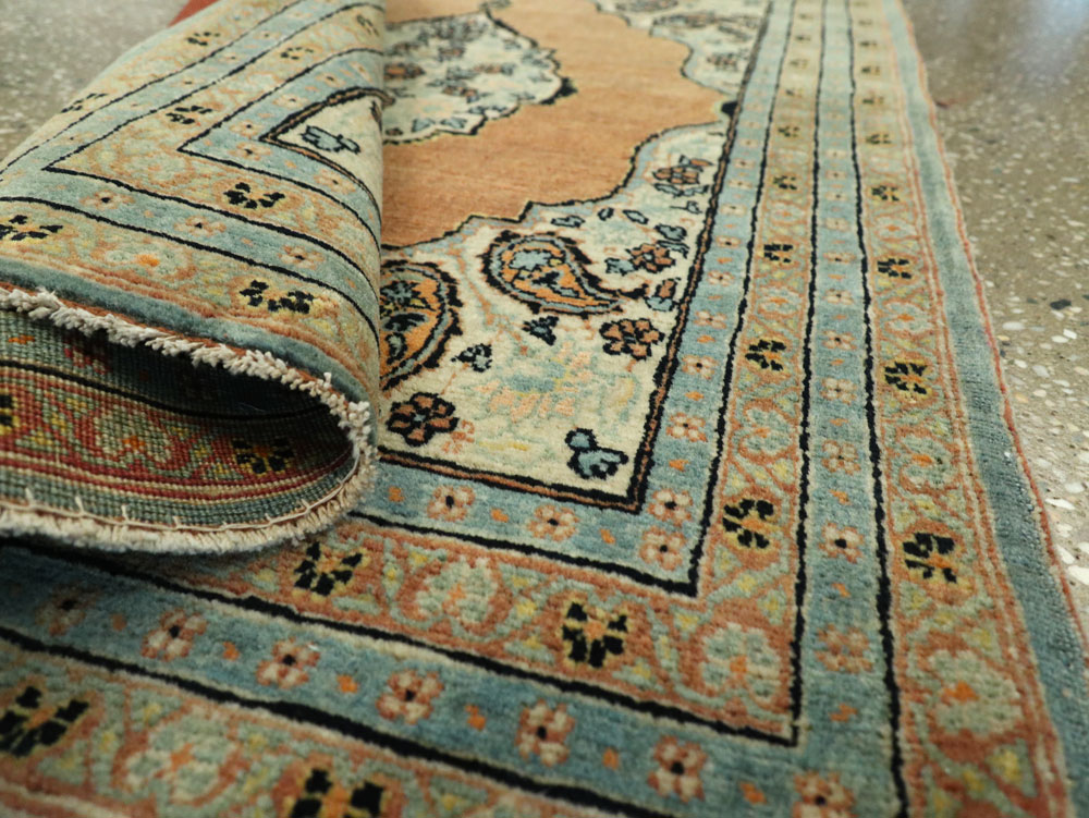 Antique Persian Tabriz Hagi Jalili Throw Rug, No.26019 - Staging