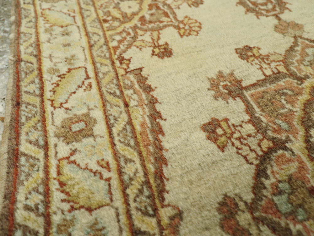 Antique Persian Tabriz Throw Rug, No.26020 - Staging