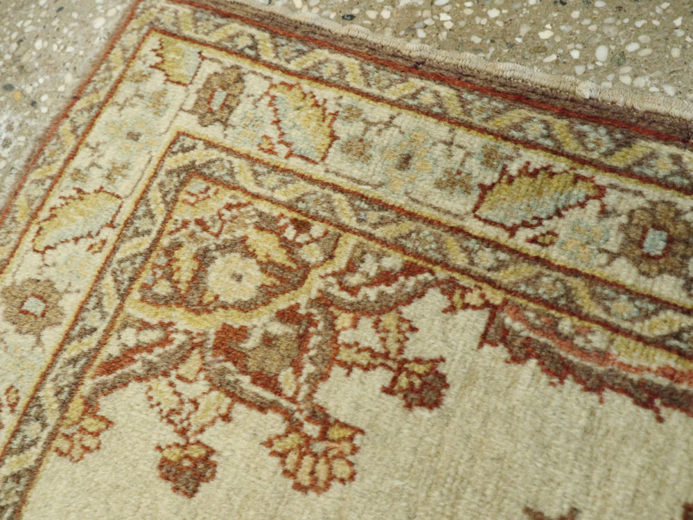 Antique Persian Tabriz Throw Rug, No.26020 - Staging