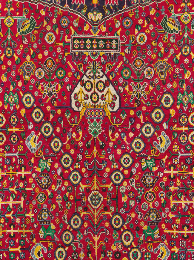 Vintage Persian Shiraz Rug, No.26023 - Staging