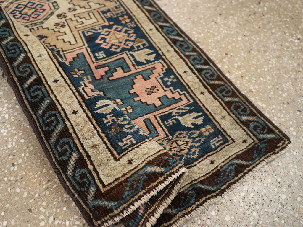 Antique Caucasian Shirvan Throw Rug, No.26027 - Staging