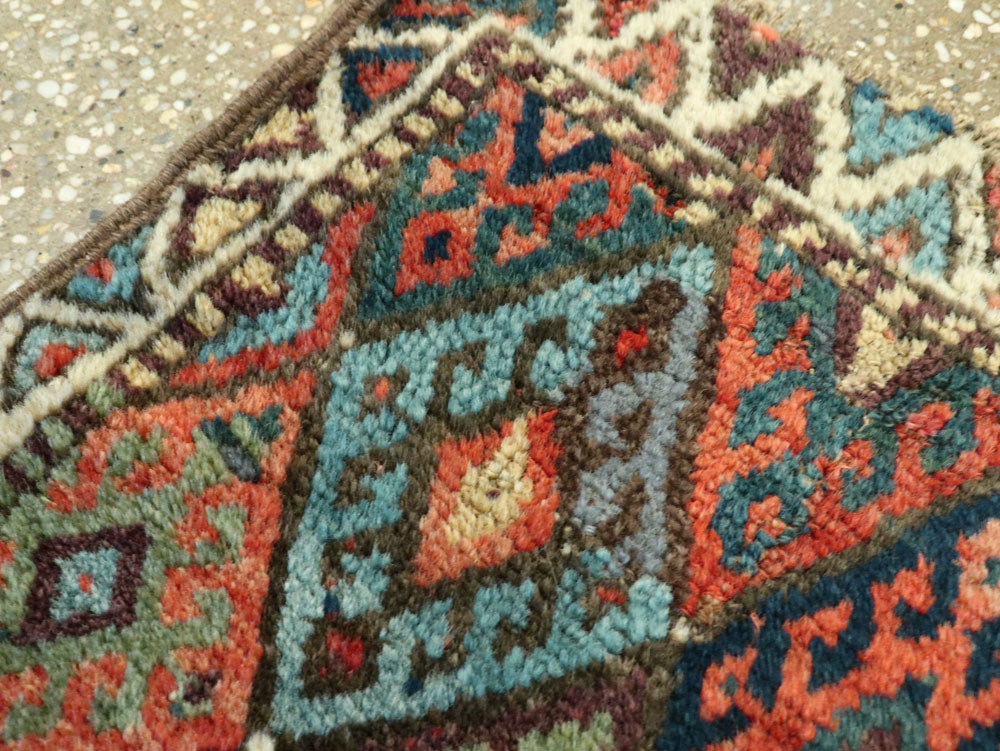 Antique Persian Jaff Kurd Throw Rug, No.26030 - Staging