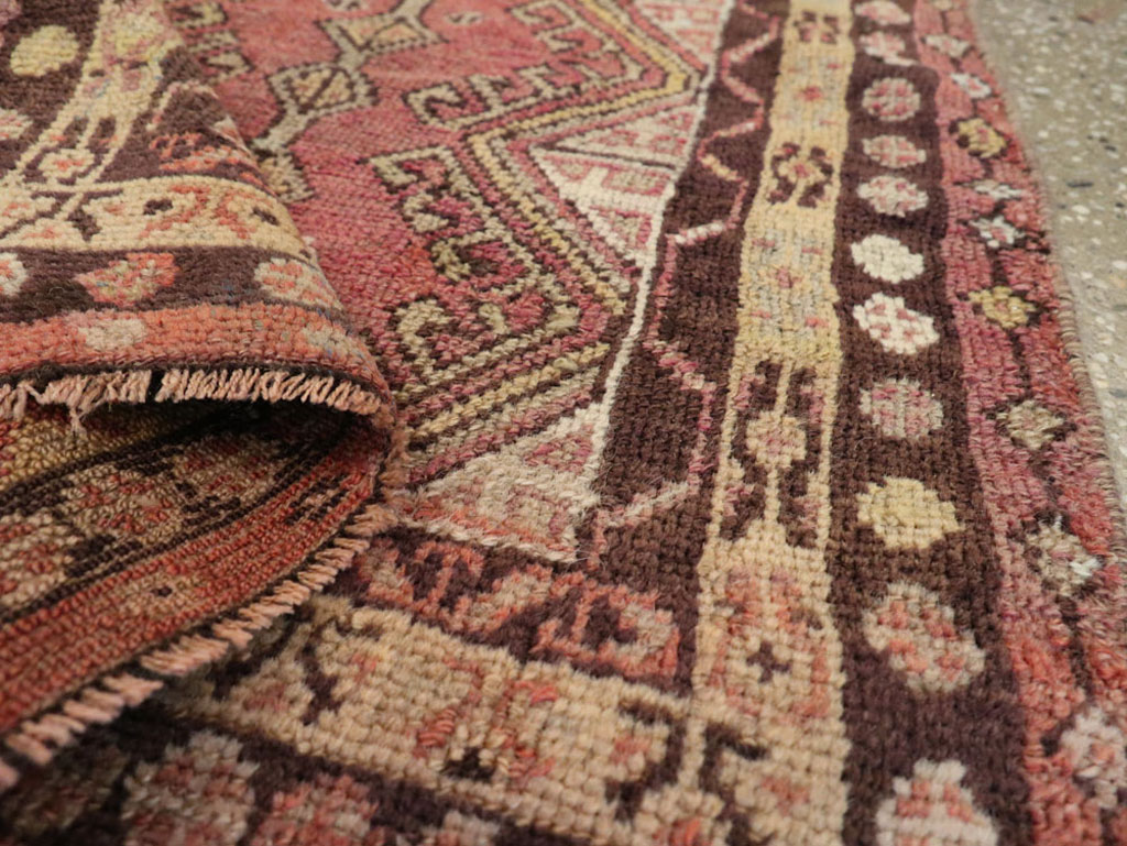 Vintage Turkish Anatolian Throw Rug, No.26037 - Staging