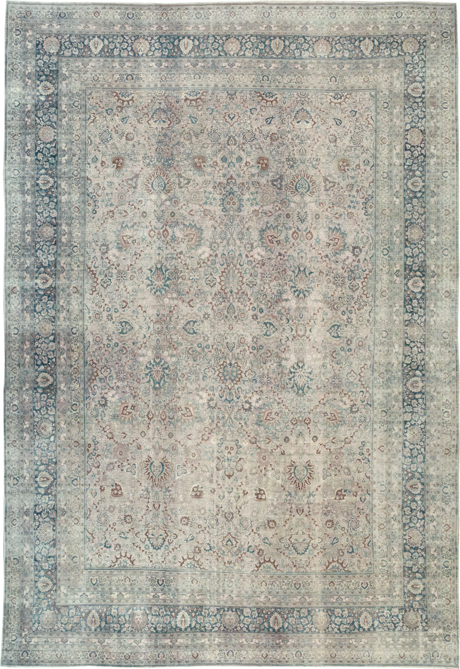 Antique Persian Mashad Oversize Carpet, No.26040 - Staging