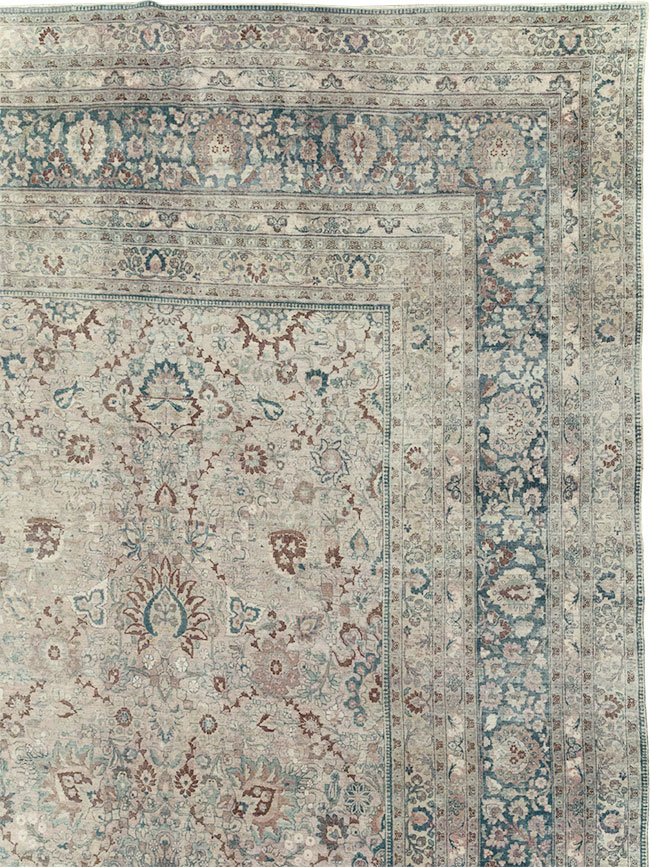 Antique Persian Mashad Oversize Carpet, No.26040 - Staging