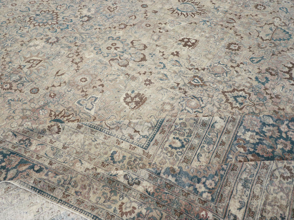 Antique Persian Mashad Oversize Carpet, No.26040 - Staging