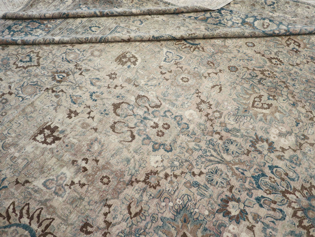 Antique Persian Mashad Oversize Carpet, No.26040 - Staging