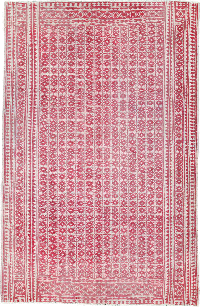 Vintage Persian Flatweave Kilim Accent Rug, No.26044 - Staging