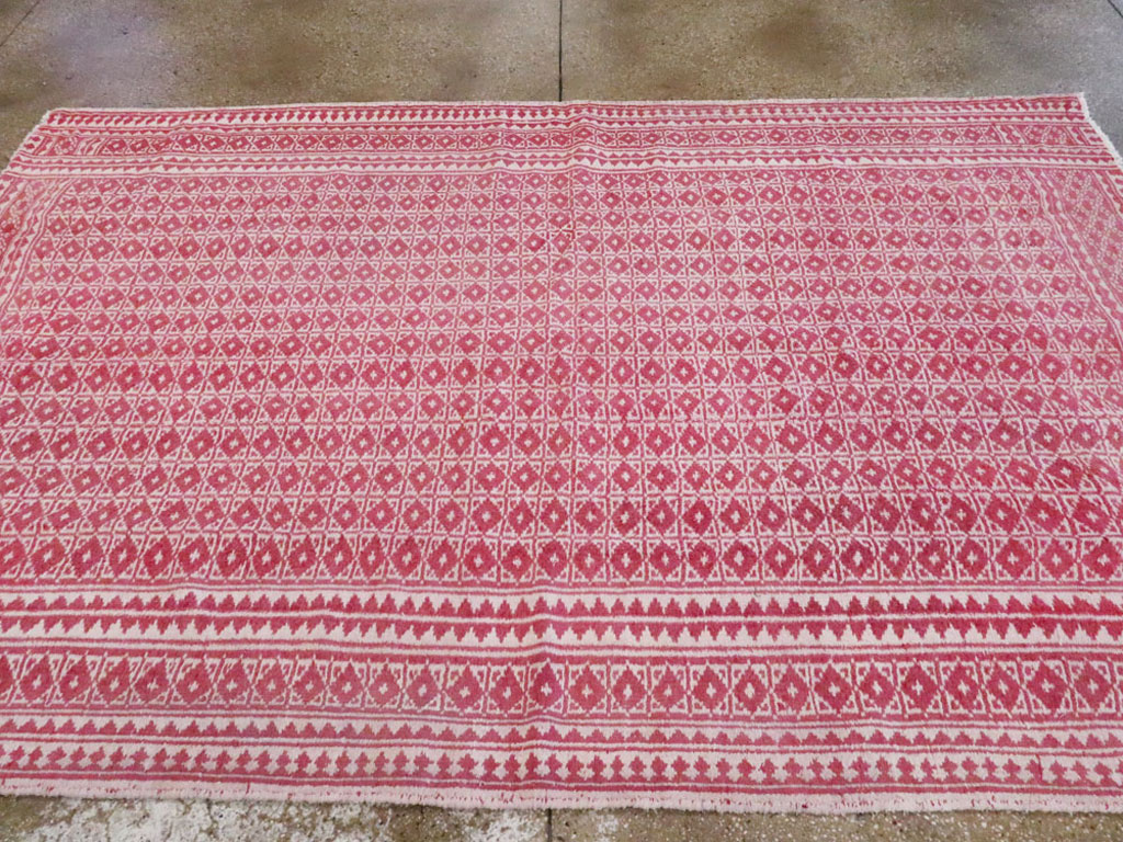 Vintage Persian Flatweave Kilim Accent Rug, No.26044 - Staging