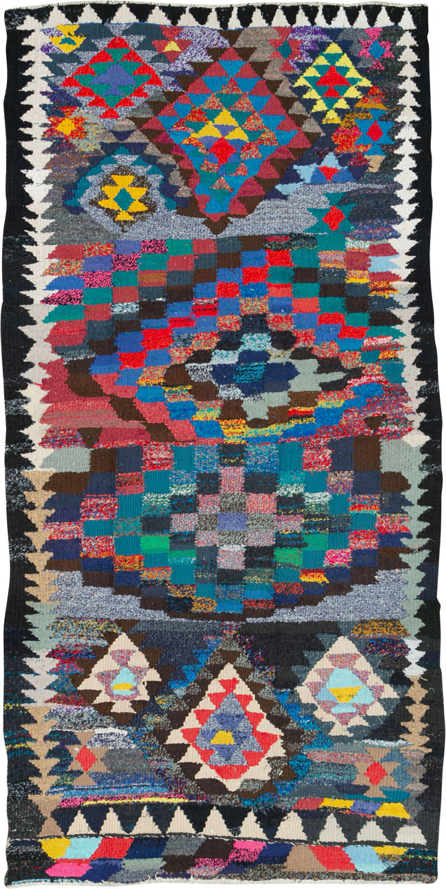 Vintage Persian Flatweave, No.26051 - Staging