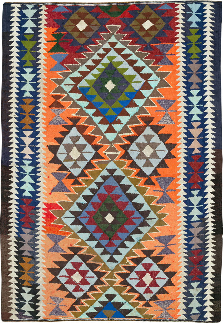 Vintage Persian Flatweave, No.26055 - Staging