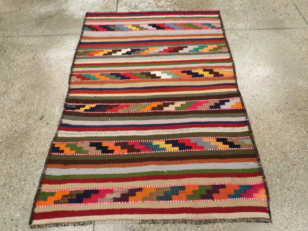 Vintage Persian Flatweave, No.26062 - Staging