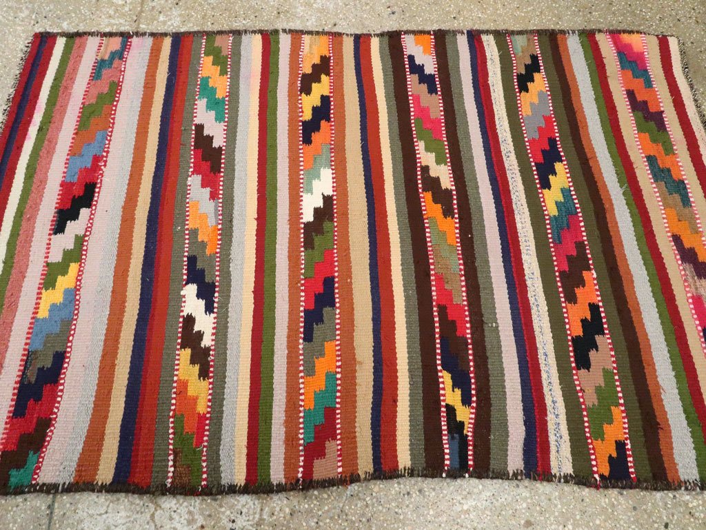 Vintage Persian Flatweave, No.26062 - Staging