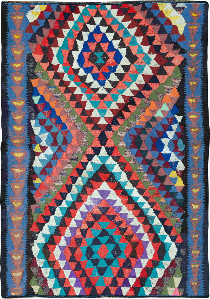 Vintage Persian Flatweave, No.26064 - Staging