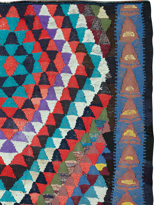 Vintage Persian Flatweave, No.26064 - Staging