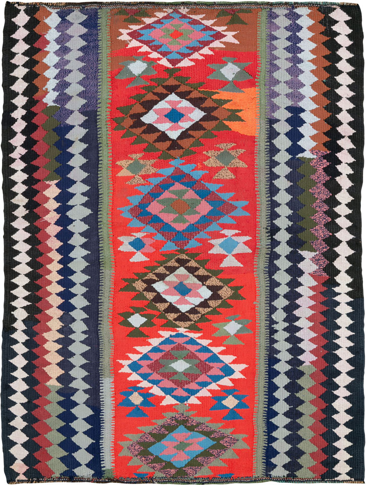 Vintage Persian Flatweave, No.26070 - Staging