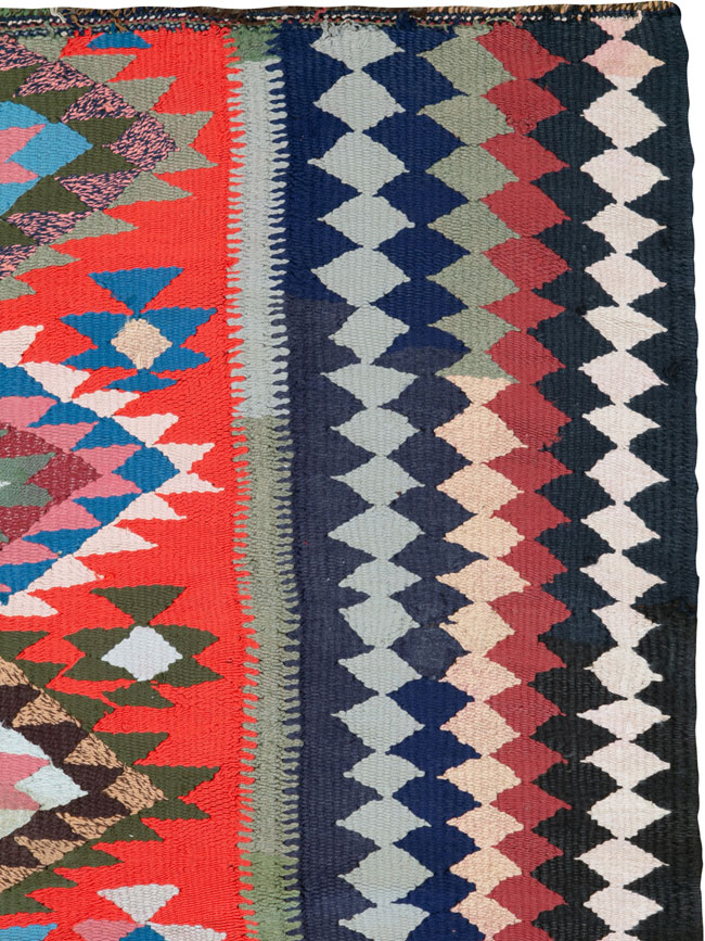 Vintage Persian Flatweave, No.26070 - Staging