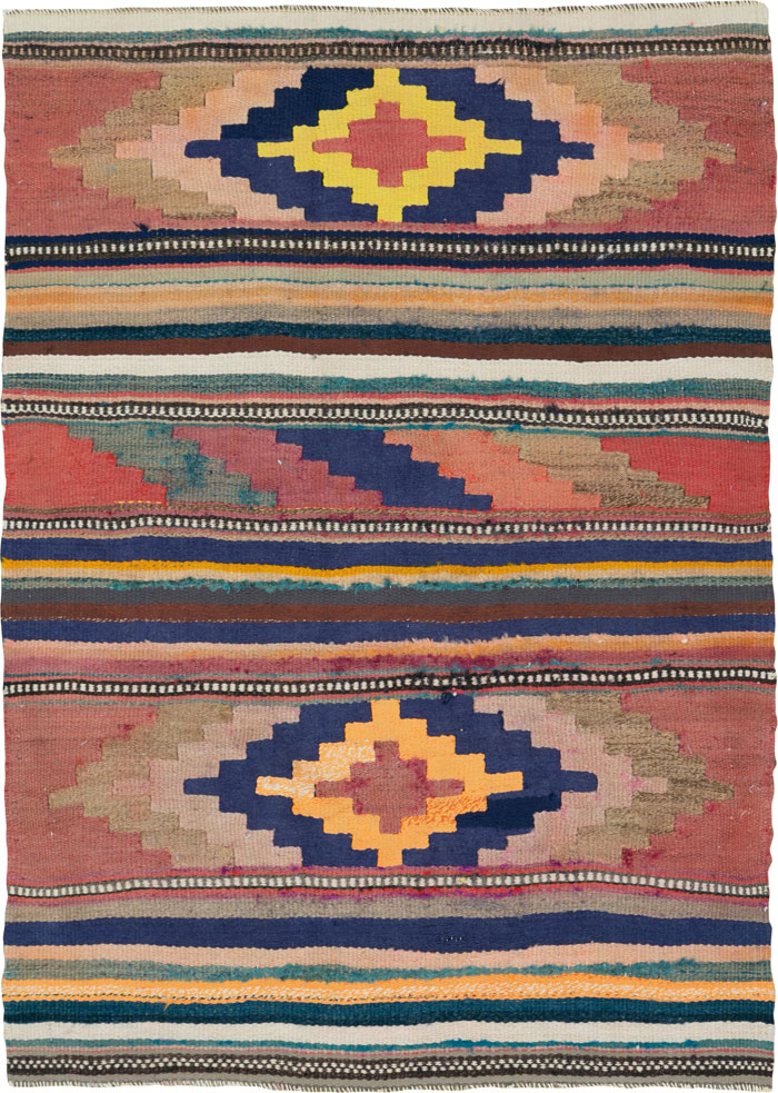 Vintage Persian Flatweave, No.26071 - Staging