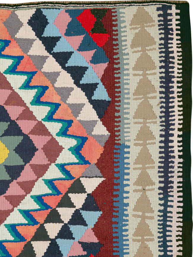 Vintage Persian Flatweave, No.26074 - Staging